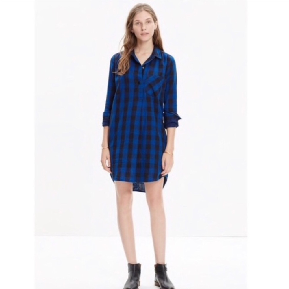 Madewell Navy and Blue fall dress